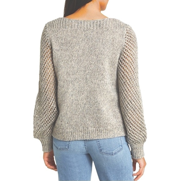 TOMMY BAHAMA Shimmer Balloon Sleeve Sweater in Silver - Picture 2 of 4